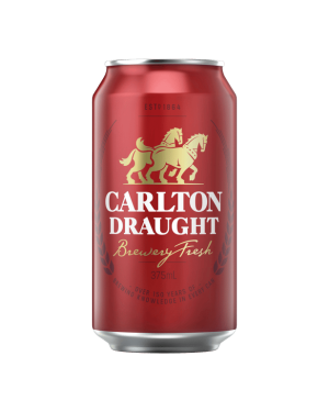 Carlton Draught 24 × 375mL cans