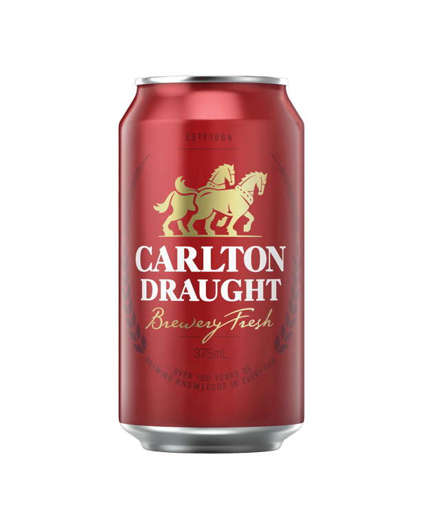 Carlton Draught 24 × 375mL cans