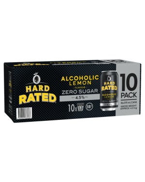 Hard Rated Lemon Zero Sugar 10 × 375mL cans