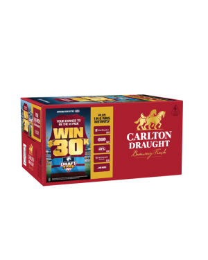 Carlton Draught 24 × 375mL bottles