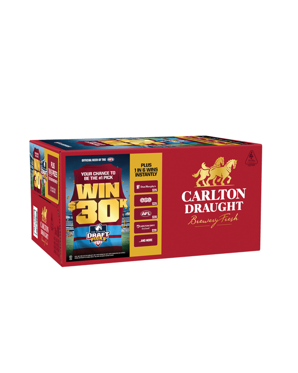 Carlton Draught case of 24 bottles