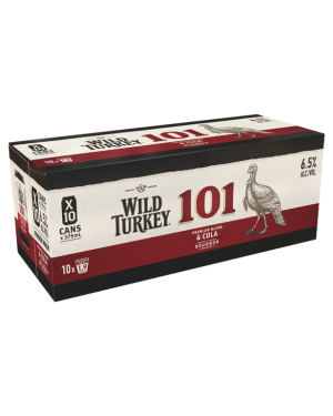 Wild Turkey 101 & Cola 10 × 375mL