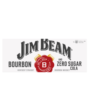 Jim Beam & Zero Sugar Cola 10 × 375mL