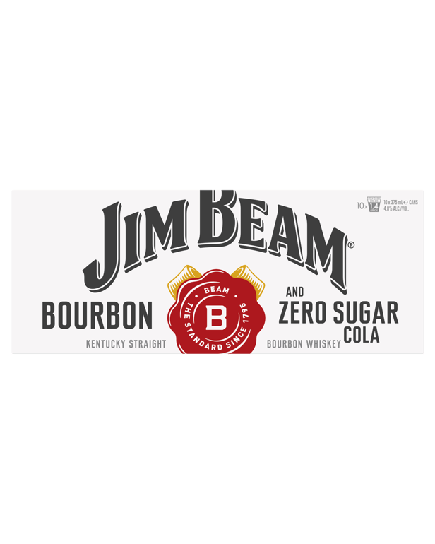 Jim Beam & Zero Sugar Cola 10 × 375mL