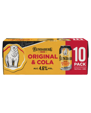 Bundaberg Rum & Cola 10 × 375mL