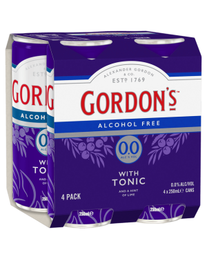 Gordon's Gin & Tonic 0% Cans 250mL