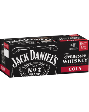 Jack Daniel’s & Cola 10 × 375mL cans