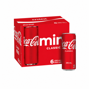 Coca-Cola Classic Mini Cans 6 × 250mL