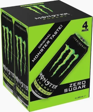 Monster Energy Zero Sugar 4 × 500mL