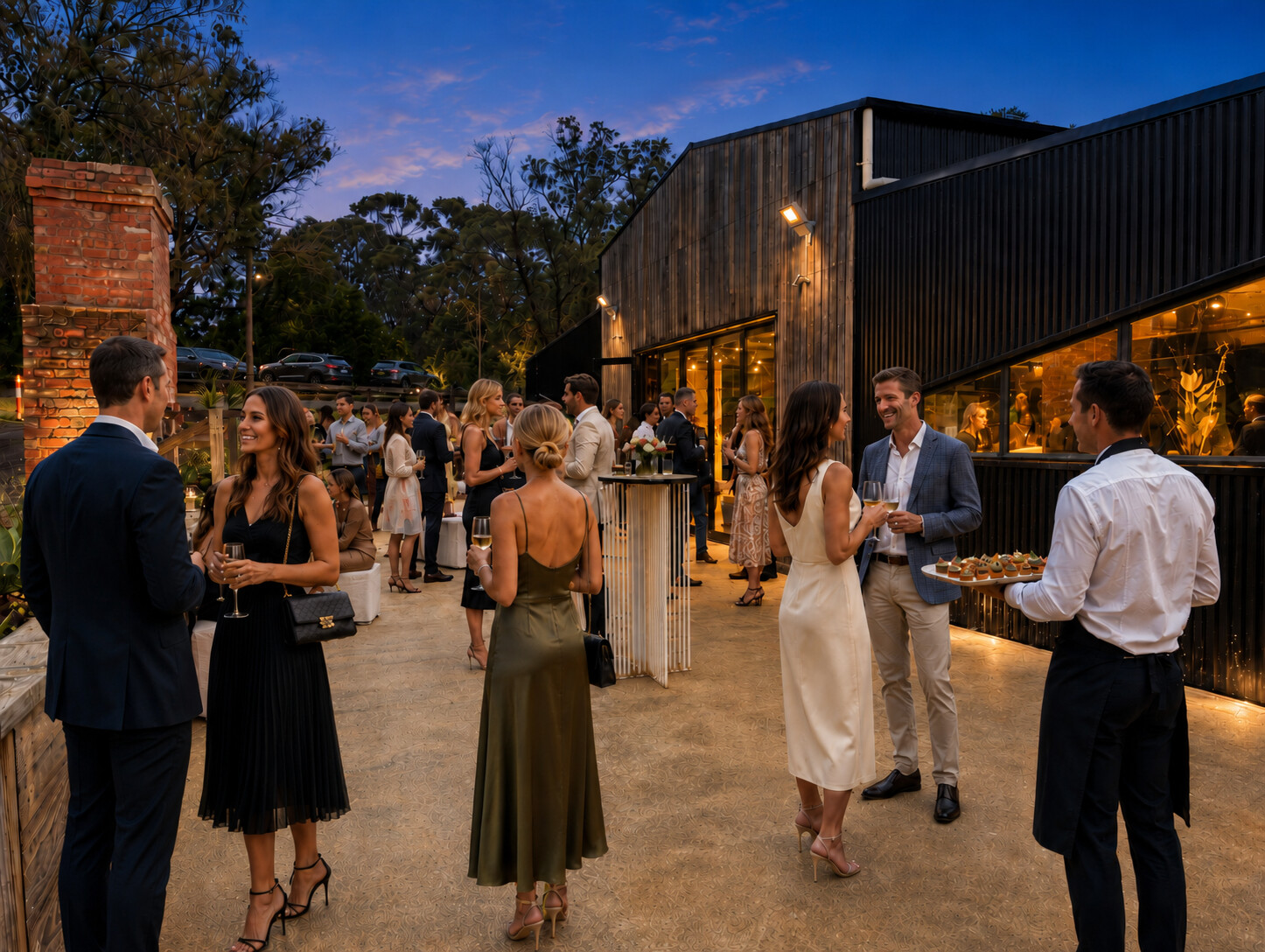 Guests enjoying an evening gathering at Toro Negro